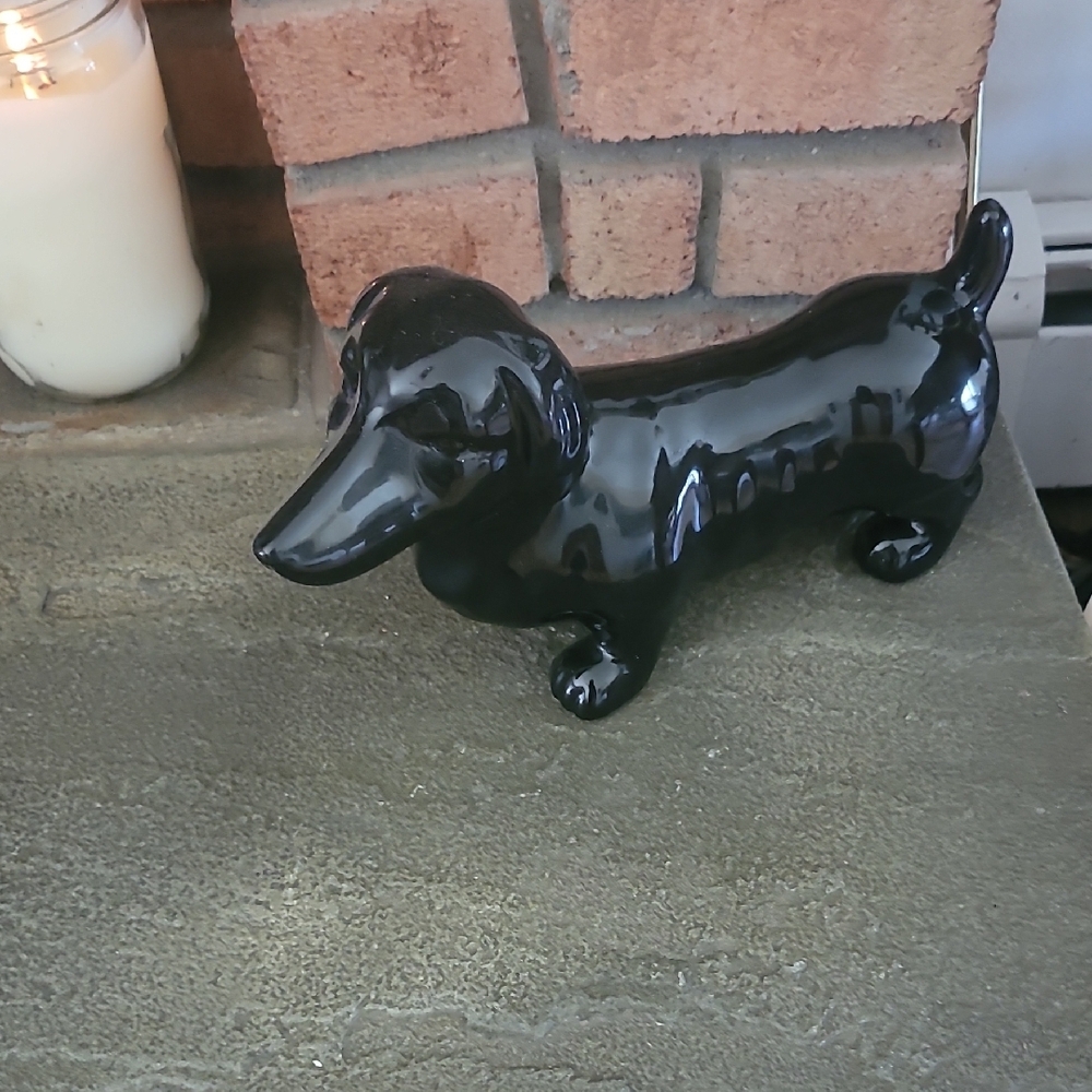 Black Dachshund Figurine